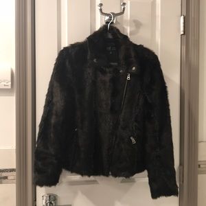 Faux fur short jacket